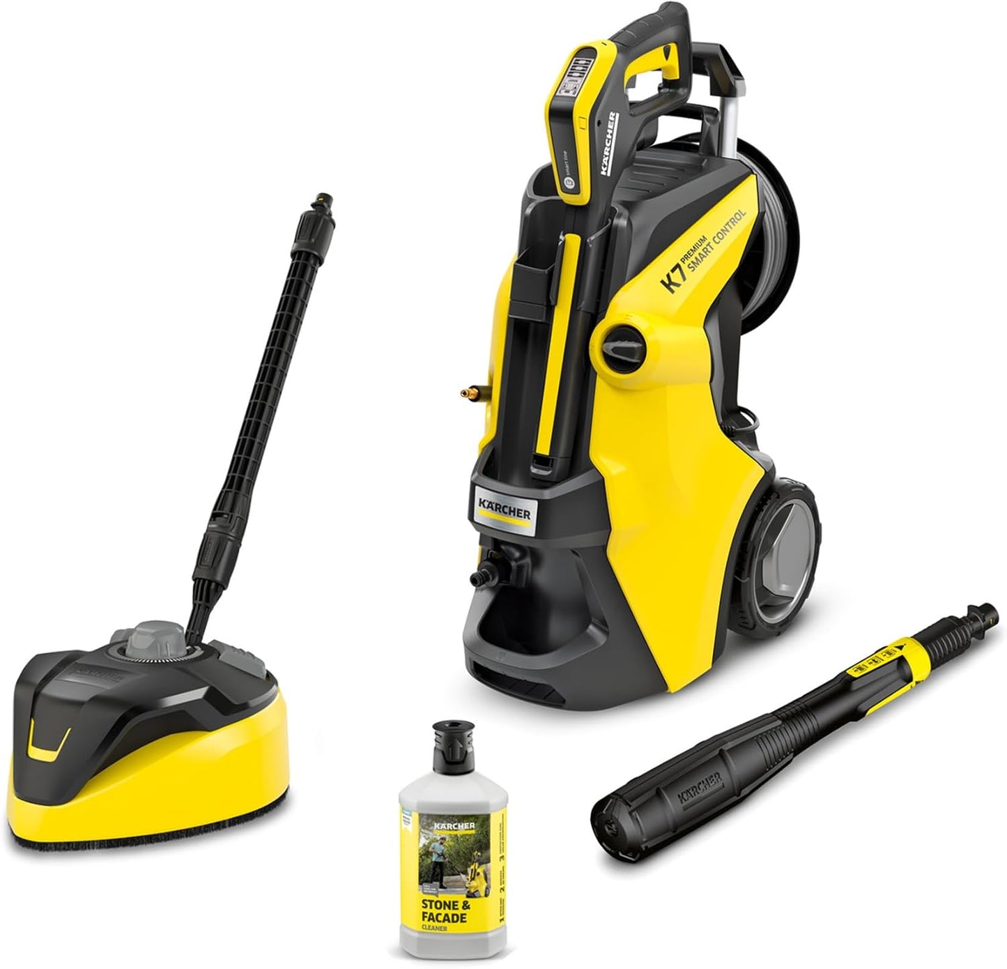 Kärcher K 7 Premium Smart Control Flex Home Pressure Washer, Pressure: 180 Bar, Flow Rate: 600 l/h, Performance: 60 m²/h, Water Filter, Weight: 18 kg, Flex Hose, Multi Jet Lance
