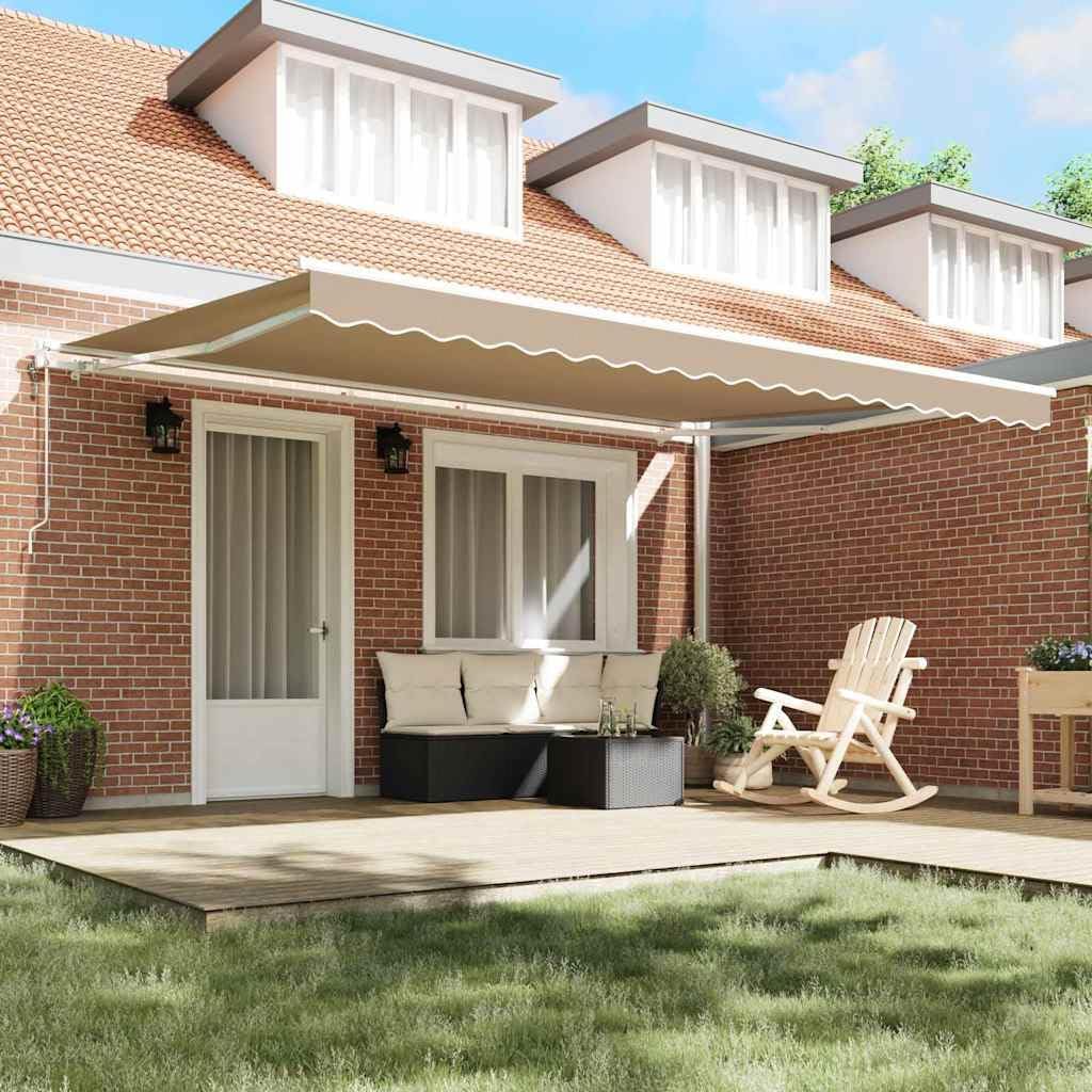 Toldo Retráctil Eléctrico Beige 450 x 300 cm