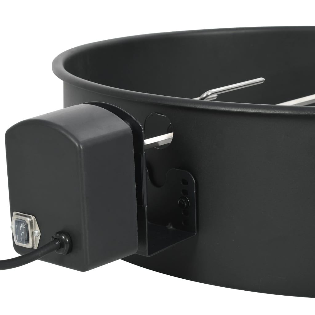 Kit De Anillo Asador De Barbacoa Negro 57 Cm Vidaxl