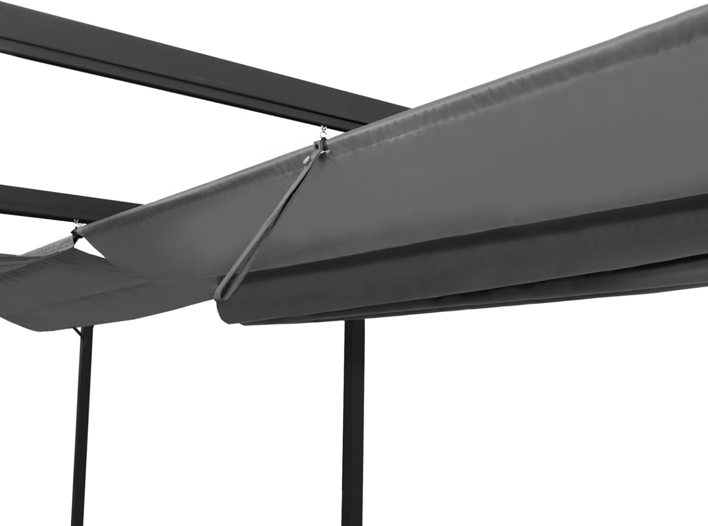 IDMarket - Pergola edición especial techo retráctil 3 x 6 m y 6 persianas, color gris