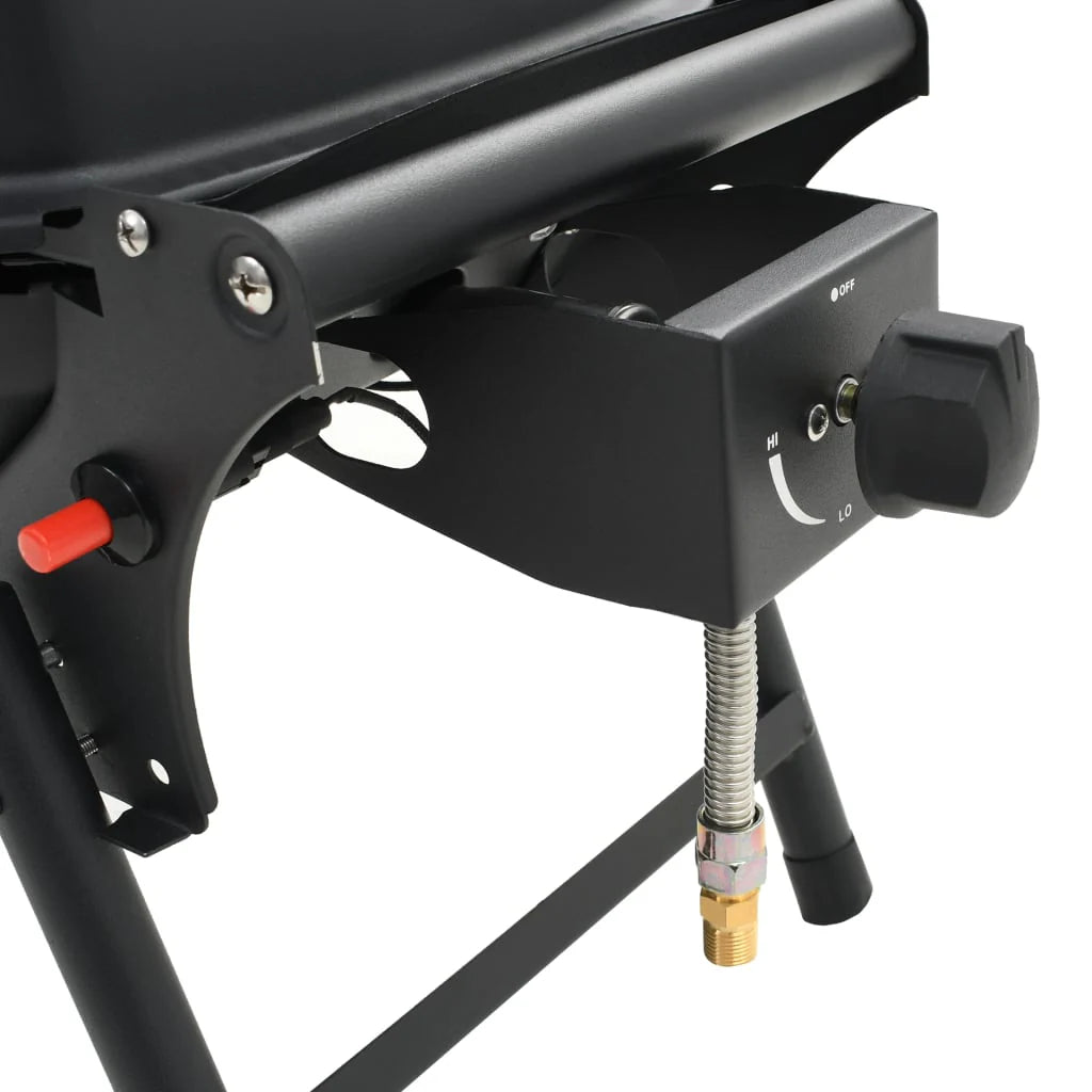 Barbacoa portátil de gas con 1 zona de cocción negra V3770