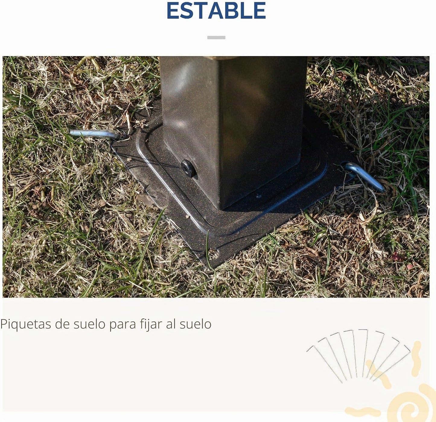 Outsunny Pérgola de Jardín Pabellón 3 x 3 m Estructura de Aluminio y Metal Techo de Policarbonato UV 60+ Impermeable con Paredes Laterales y Cortinas Deslizantes Gris Oscuro