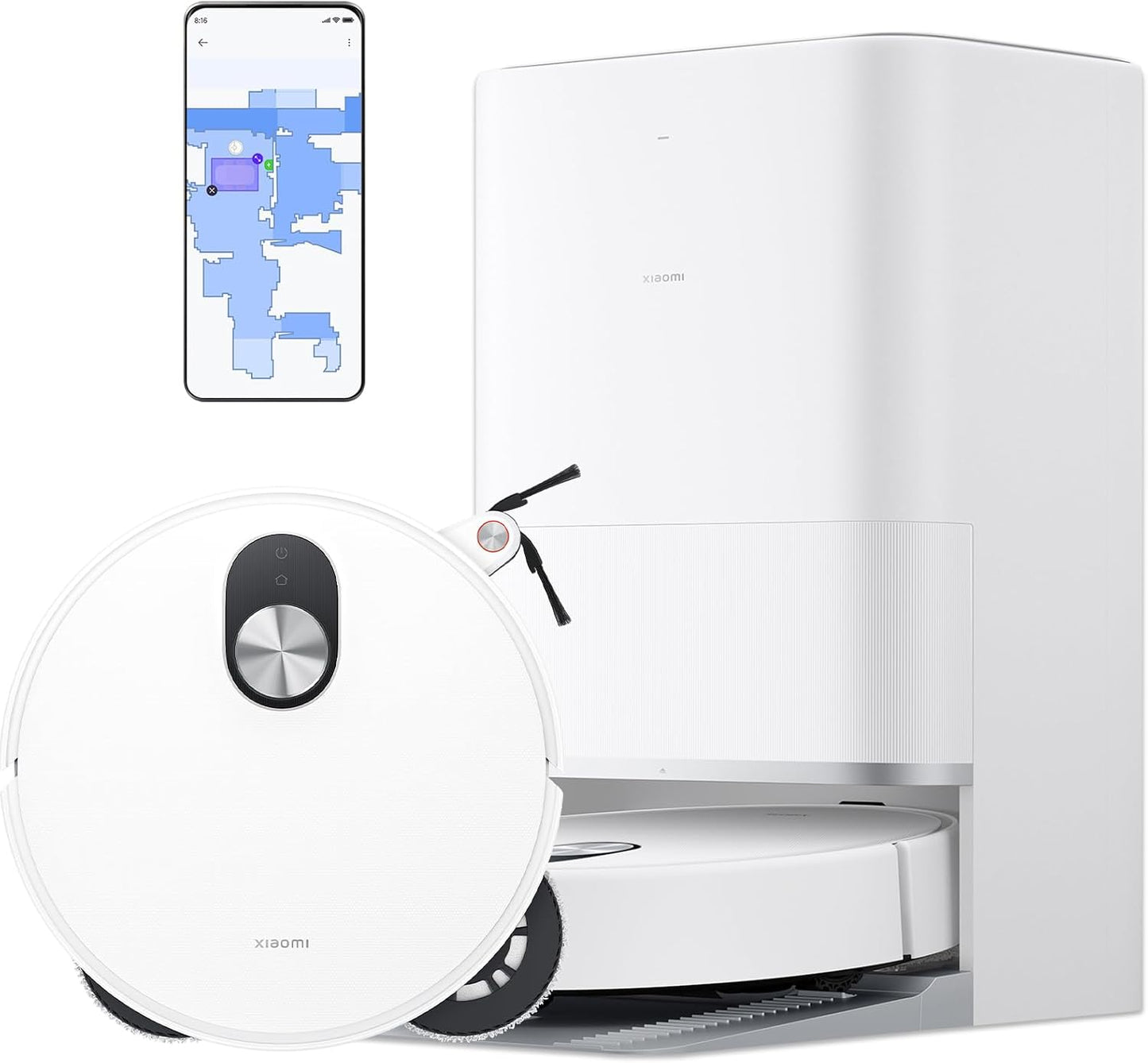 XIAOMI Robot Vacuum 5 Pro - Robot Aspirador y Fregasuelos Inteligente, 20 000 Pa,Videollamada Unidireccional en Alta Definición,Radar Inteligente,Limpieza Profunda de Polvo, Pelo y Migas