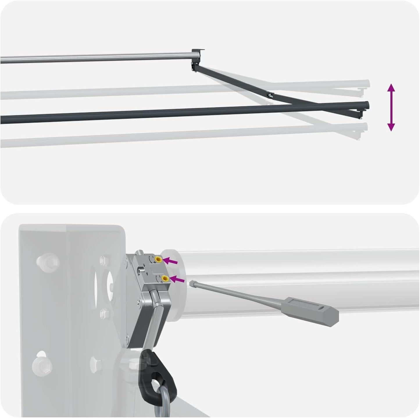 VidaXL - Toldo retráctil eléctrico (100% poliéster, aluminio, toldo eléctrico automático, moderno, retráctil, con LED, cobertizo exterior, sombra funcional