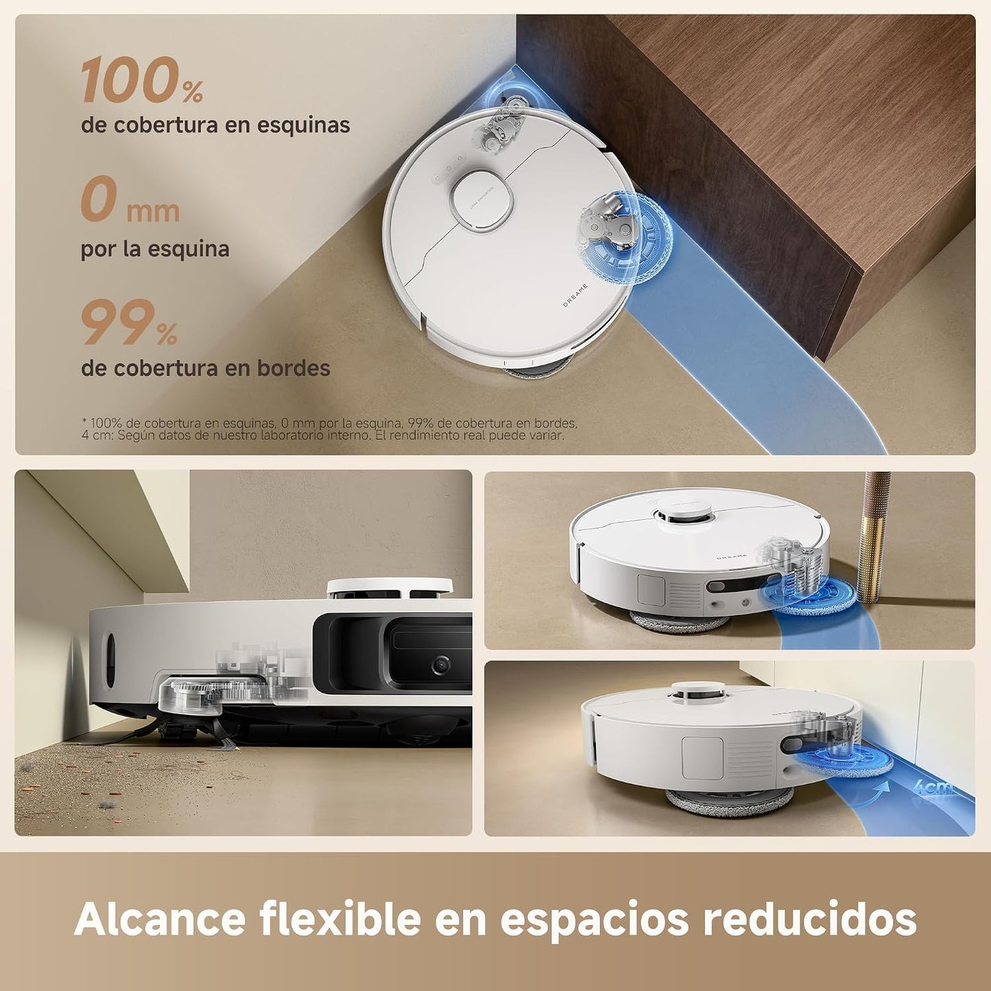 DREAME L10s Ultra Gen 3 Kit Robot Aspirador y Friegasuelos, Succión de 25.000Pa, Cepillo Lateral y Mopa Extensible, AceClean DryBoard y Autolimpieza Automática de Mopa, Secado con Aire Caliente