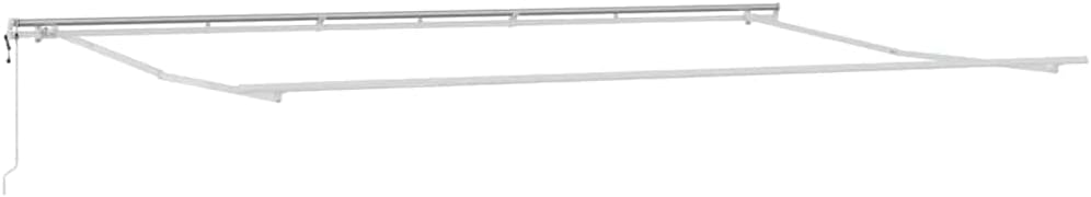 Brokky Toldo Motorizado 6 x 3 m Toldo Articulado Eléctrico con Mando a Distancia para Terraza, Jardín-Beige-6 x 3 m-Marco Blanca