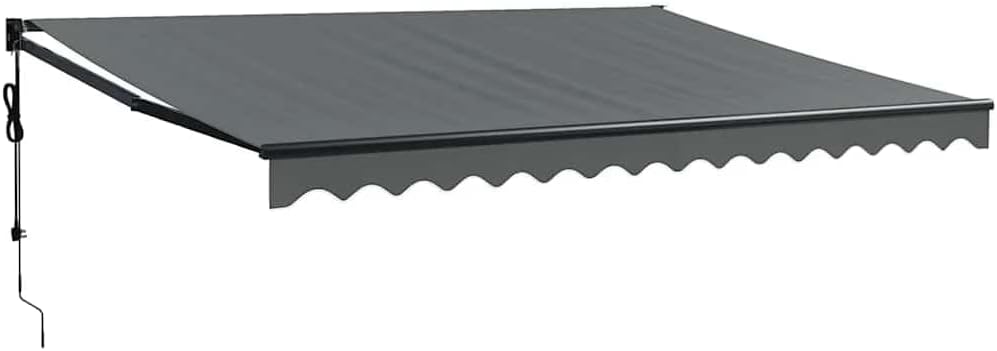 vidaXL Toldo Retráctil Automático, Toldo Eléctrico con Motor, Sombrilla Colgante de Pared, Toldo para Balcón Patio Tienda, Gris Antracita 4x3 m
