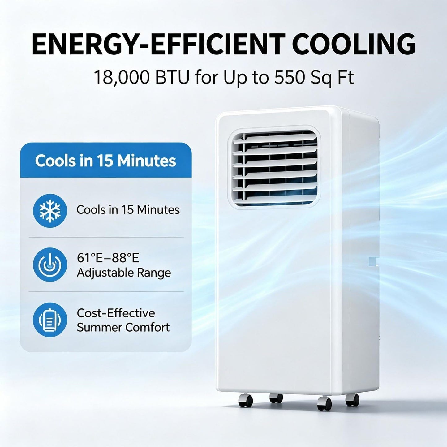 Ventilador de refrigeración del aire acondicionado | 18000BTU
