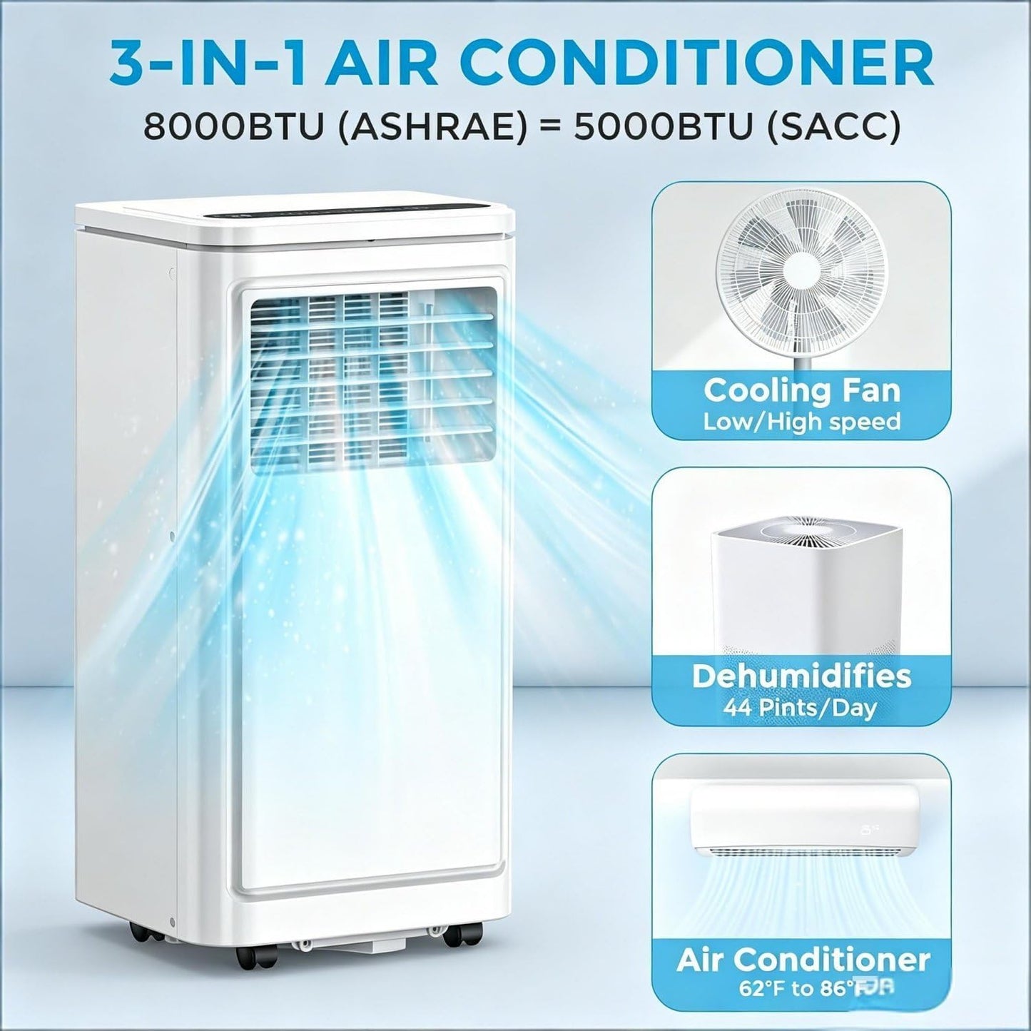 Unidad de Aire Acondicionado portátil de Uso Comercial para oficinas. 18000BTU | Unidad de aire acondicionado de pie; para oficinas, talleres, almacenes y espacios comerciales.