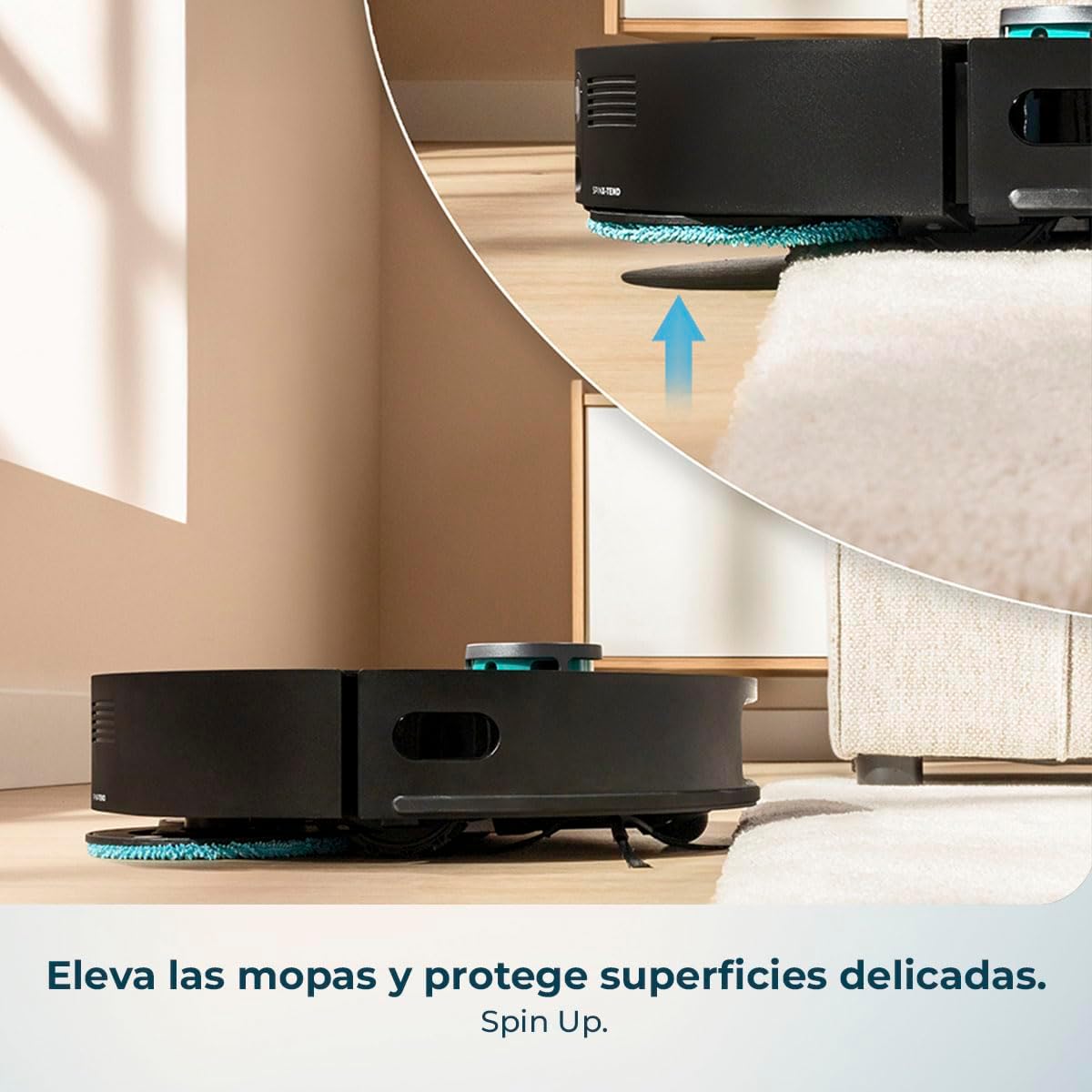 Cecotec Robot Aspirador y Friegasuelos con IA y Base Autovaciado Conga X70 | Motor de Succión 15000Pa, Base 4 en 1, Tecnología Láser, Mopas Giratorias, Cepillo Lateral, App y Bluetooth