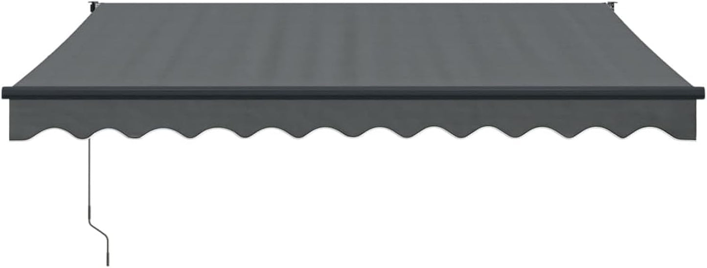 IKAYAA Toldo Motorizado 3.5 x 2.5 m, Toldo Eléctrico Retráctil,Toldo Articulado Eléctrico con Mando a Distancia, Toldo Brazo Extensible para Terraza, Jardín, Gris Antracita (Estructura Gris)