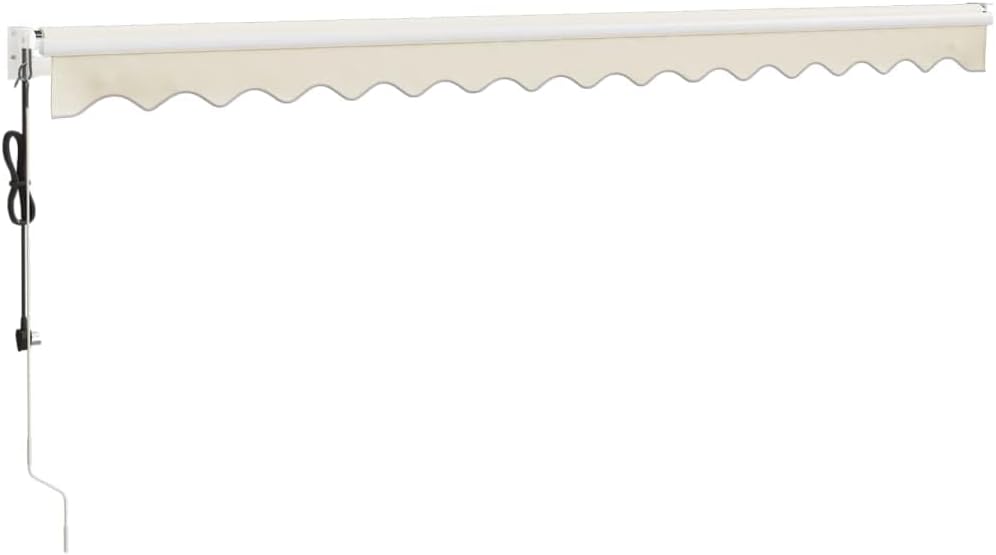 Brokky Toldo Motorizado 4.5X 3 m Toldo Articulado Eléctrico con Mando a Distancia para Terraza, Jardín-Crema-4.5 x 3 m-Marco Blanca