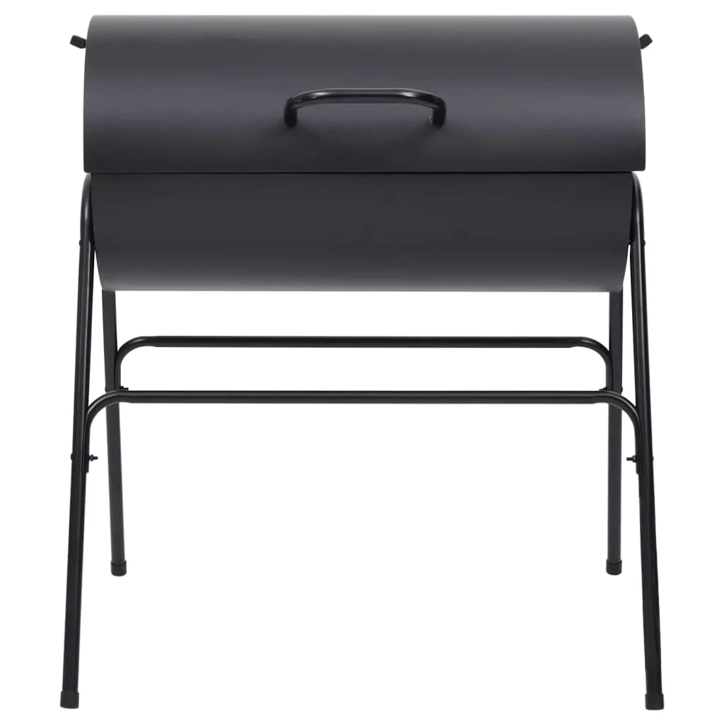 2026 Parrilla con 2 rejillas de cocción negra – Barbacoa portátil de 80x95x90 cm en acero