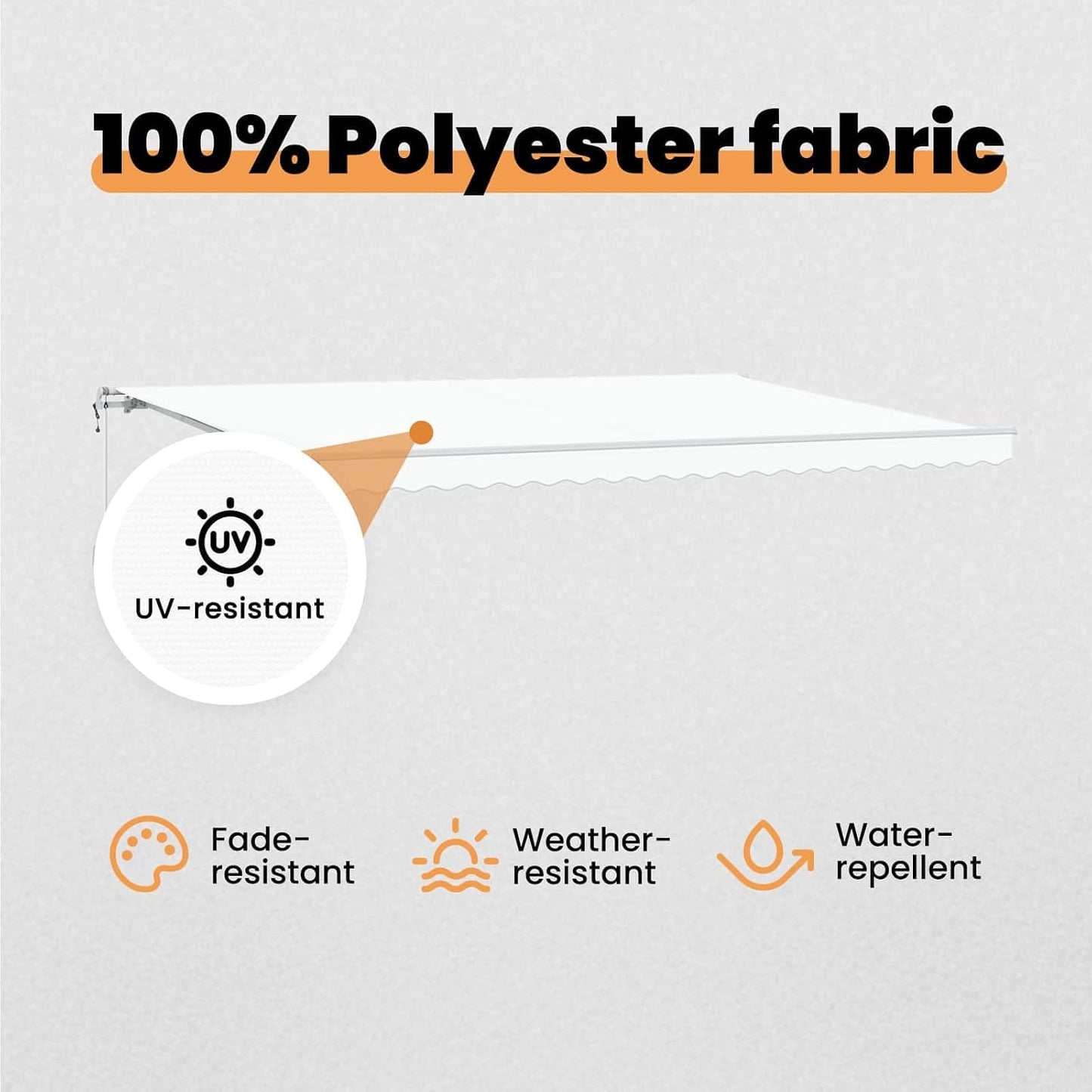 vidaXL Toldo Retráctil Eléctrico 500 x 300 cm, Cortina eléctrica Moderna, retráctil para el Patio, Marco de Aluminio, protección UV y Resistente al Clima