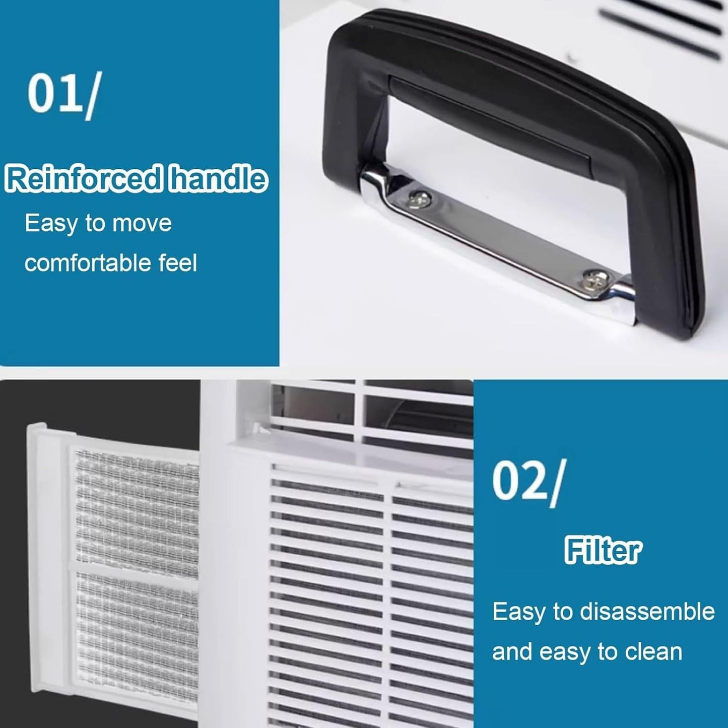 Aire Acondicionado Portátil De Ventana 3000 Btu, Wifi Y Control Remoto, Temporizador De 12h, Flujo De Aire De 130m³/h Para Tienda, Rv, Hogar Y Oficina, Fácil Sin Montaje 2-meter connecting pipe