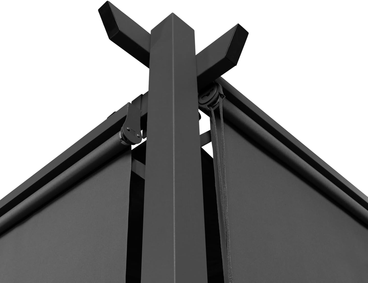 IDMarket - Pergola edición especial techo retráctil 3 x 6 m y 6 persianas, color gris