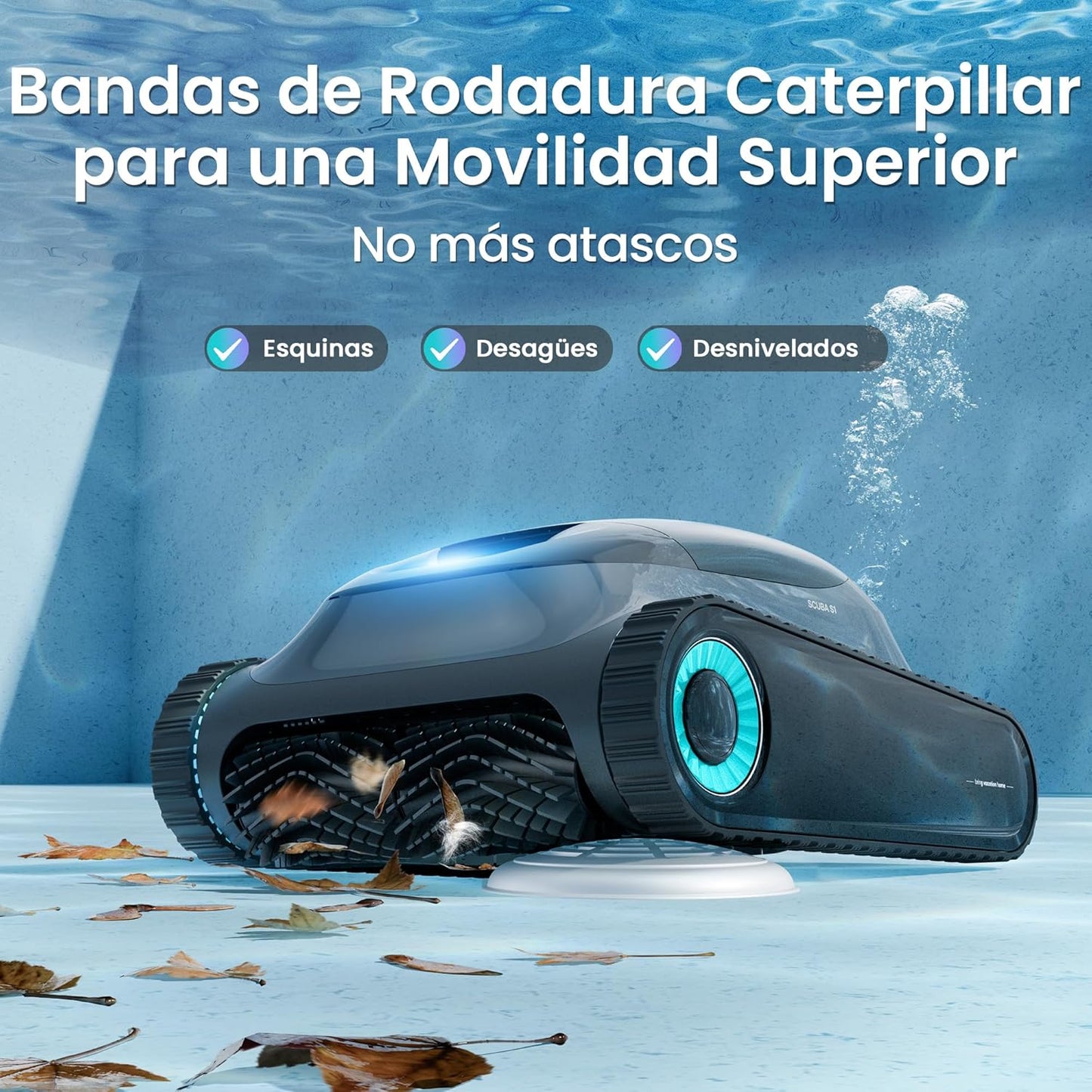 (2026 Upgrade) Aiper Scuba S1 Robot Piscina, Plan de Limpieza Semanal Personalizado, 270 Min de Autonomía,Limpieza de Fondo/Paredes/Línea de Agua,Navegación Inteligente con 11 Sensores,Control por App
