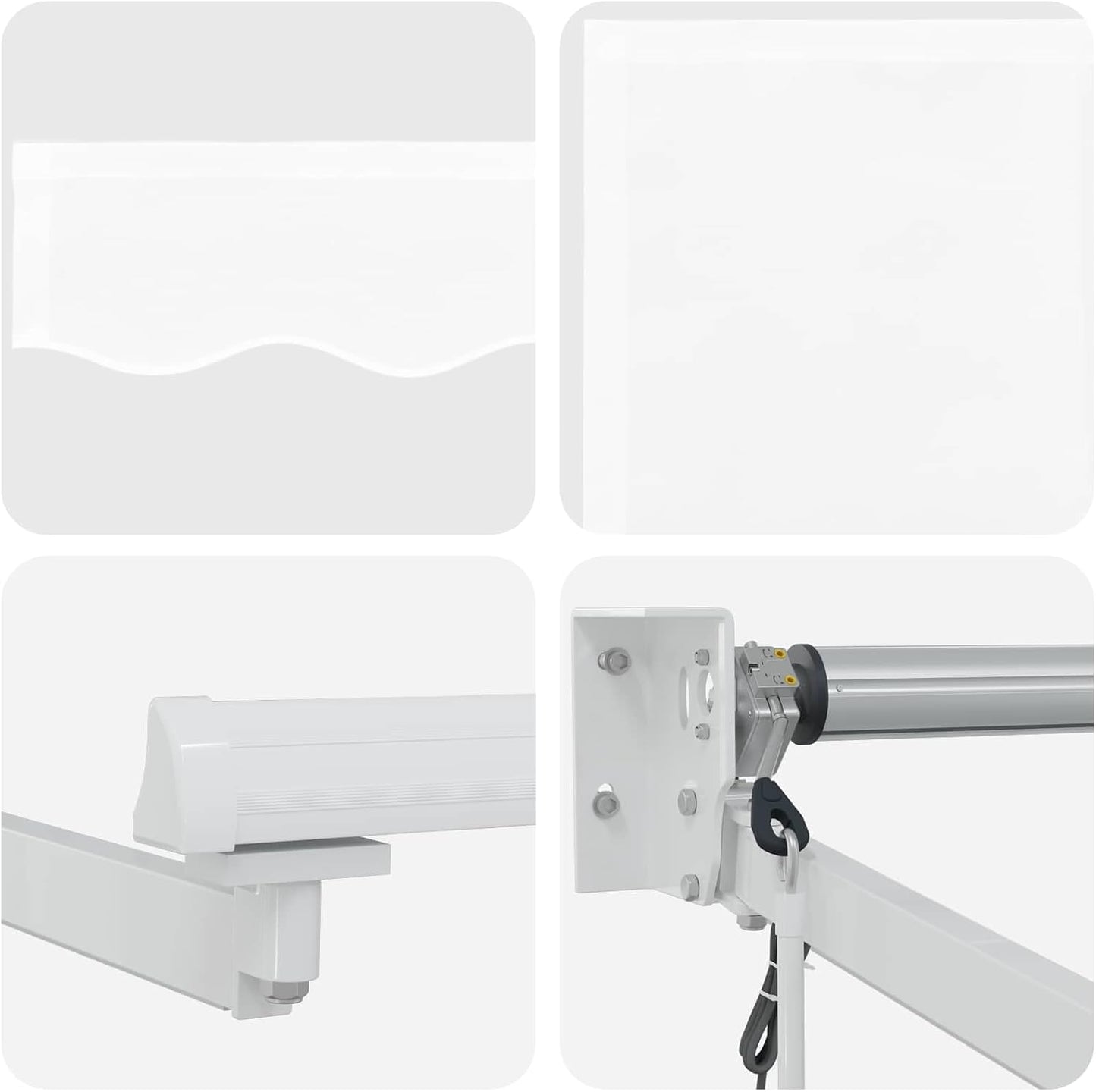 vidaXL Toldo Retráctil Eléctrico 3,5 x 2,5 m, Toldo automático, Moderno y eléctrico, retráctil, con LED, para Patio, ¡Sombra Funcional al Aire Libre