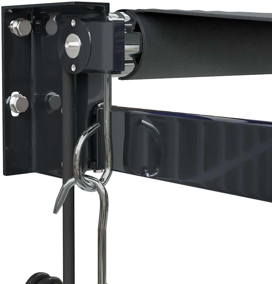 Brokky Toldo Motorizado 4X 3 m Toldo Articulado Eléctrico con Mando a Distancia para Terraza, Jardín-Antracita-4 x 3 m-Marco Antracita