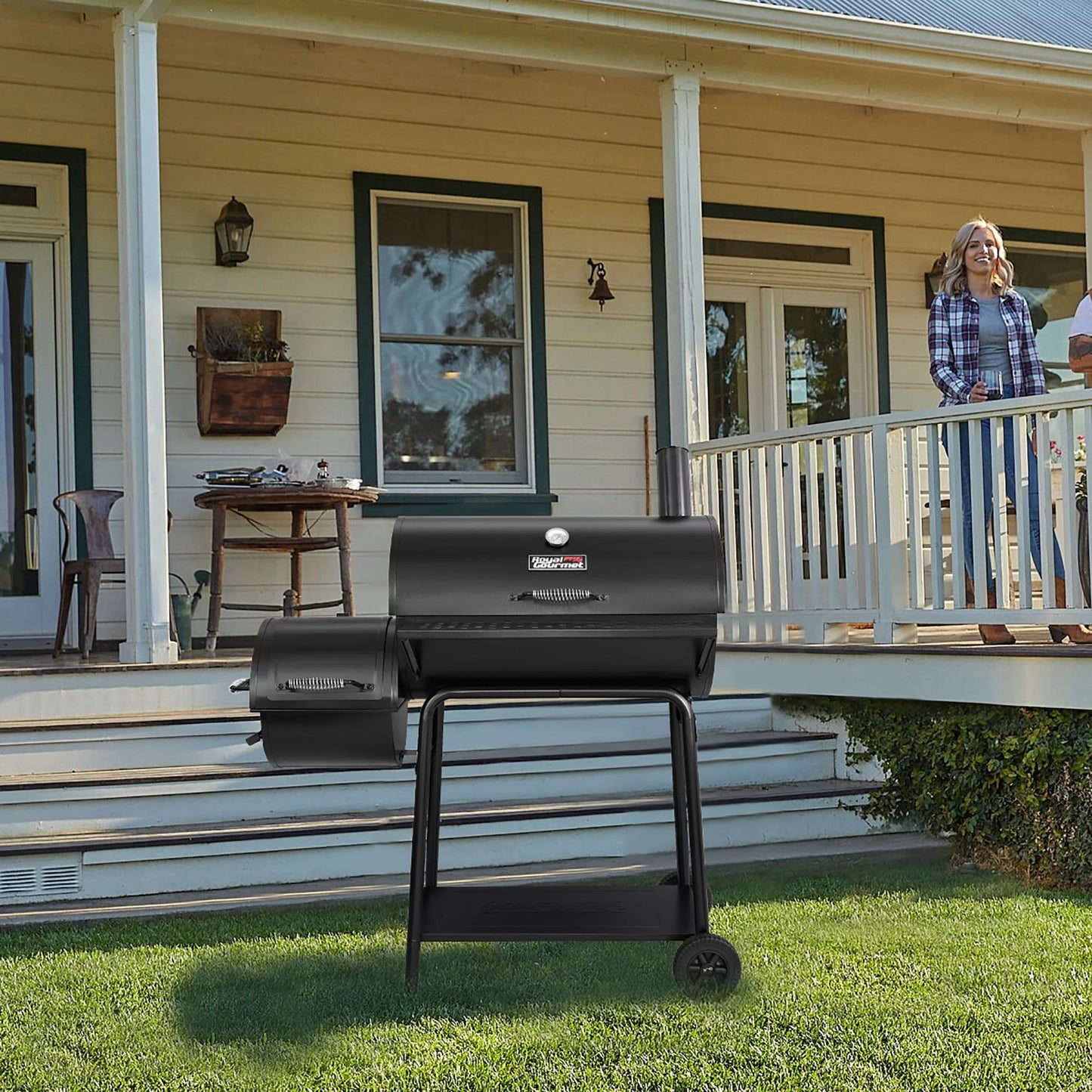 2026 Barbacoa de carbón Royal Gourmet CC1830F 30" con ahumador lateral