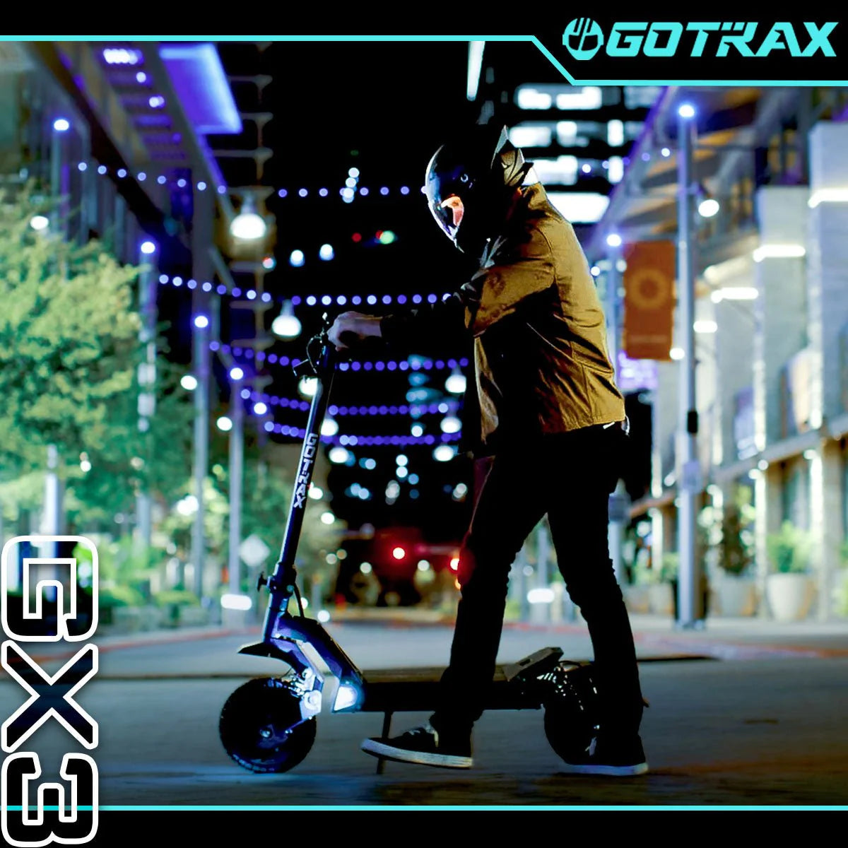 2026 Gotrax GX3 Patinete Eléctrico Todoterreno – Doble Motor Potente, Velocidad Máxima 64 km/h, Neumáticos Todoterreno