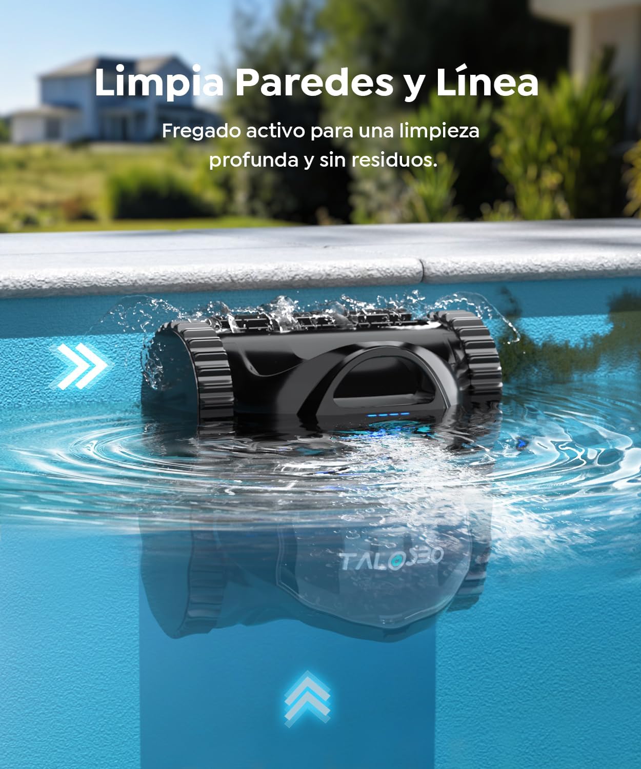 C1 Robot Piscina Limpiafondos y Paredes, Doble Filtro, 7 Modos de Limpieza, 180 min Autonomía, Aspirador Piscina con App, Limpiafondos Piscina de hasta 150 m²，Azul Noche