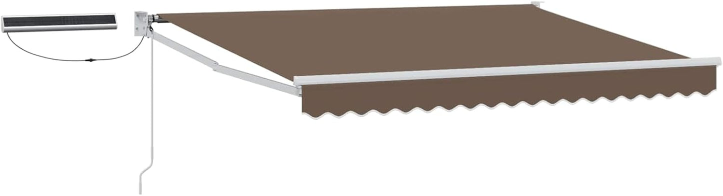 VidaXL - Toldo retráctil eléctrico (100% poliéster, aluminio), toldo eléctrico moderno, sombra exterior con mando a distancia, cobertizo de aluminio, protección solar ecológica