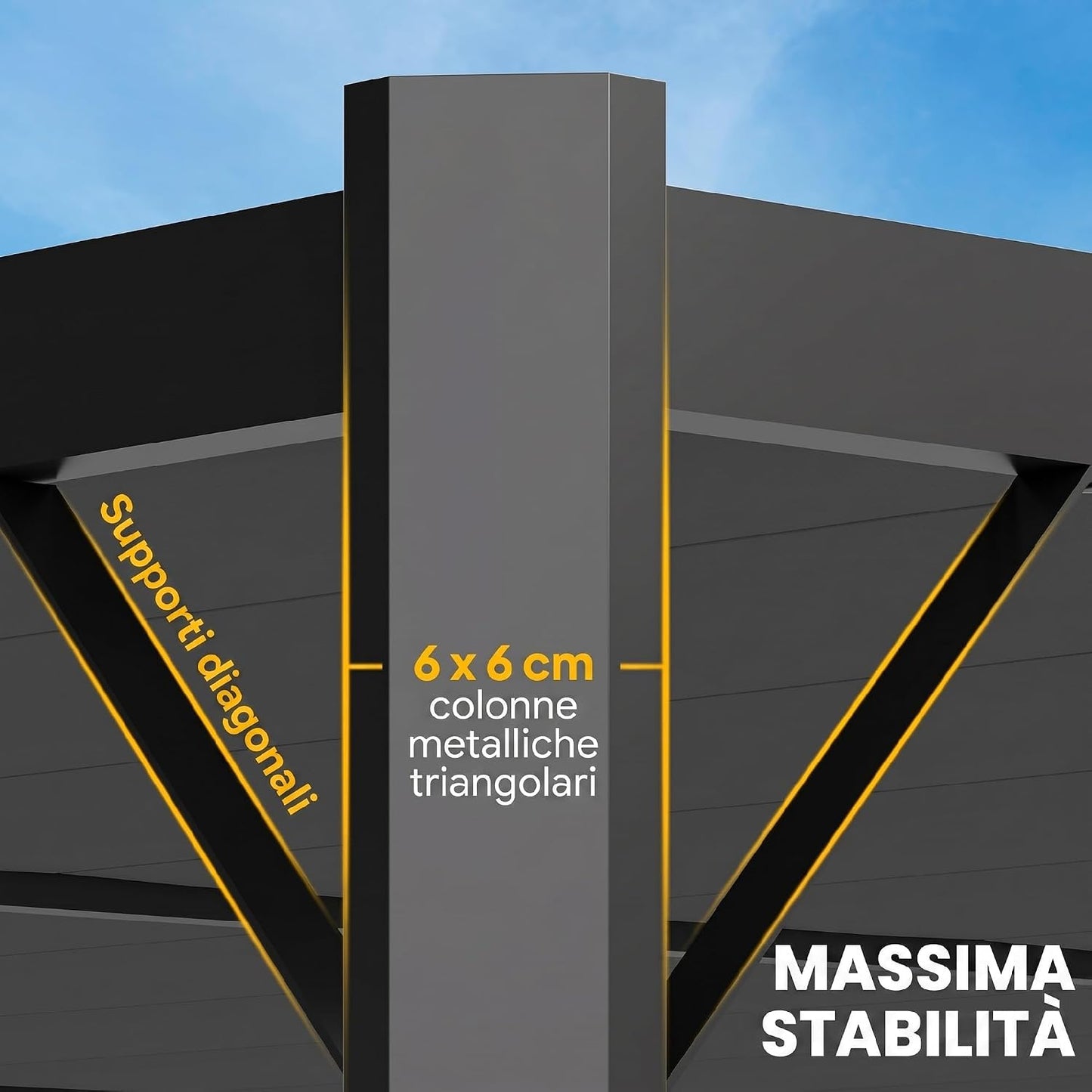 Outsunny Pérgola de Jardín 3x4 m, Cenador de Jardín con Techo de Lamas Orientables, Estructura de Metal, Protección UPF50+, Pabellón para Exterior, Patio, Terraza, Gris Oscuro