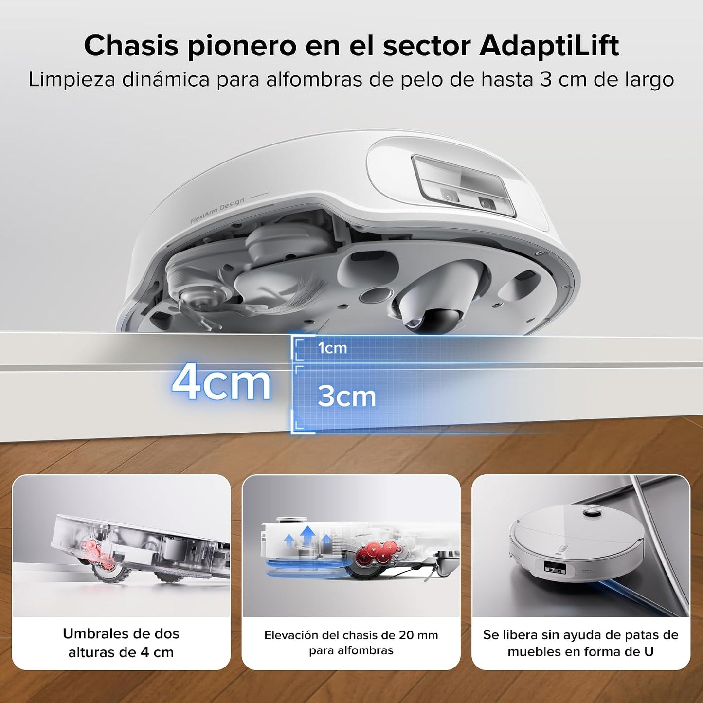 roborock Qrevo Curv 2 Pro Robot Aspirador y Fregasuelos, 25000 Pa, Zero-Enredos, Lavado Agua 100°C, Autolimpieza, Evita Obstáculos, Secado Automático, para Pelo de Mascotas