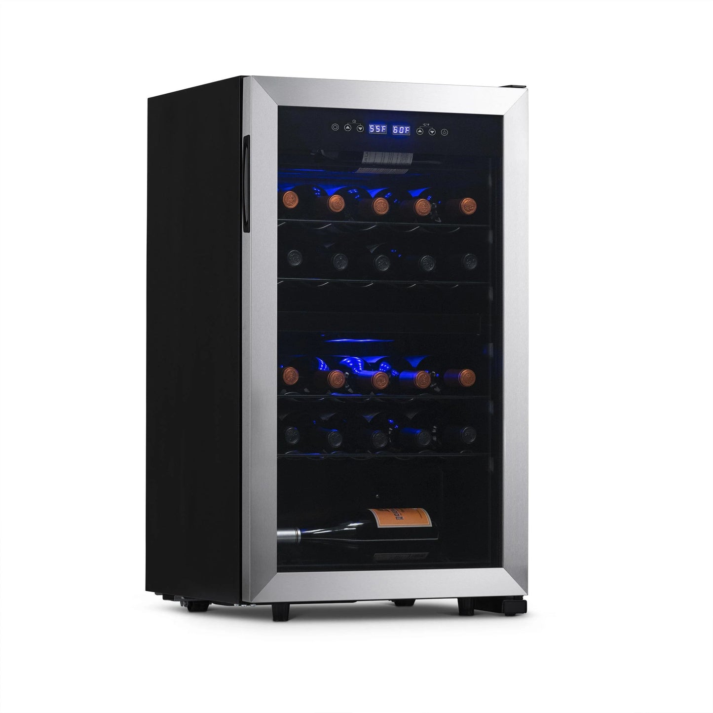 2026 Refrigerador de Vinos Independiente Newair® – 28 Botellas (48 cm), Doble Zona, Acero Inoxidable