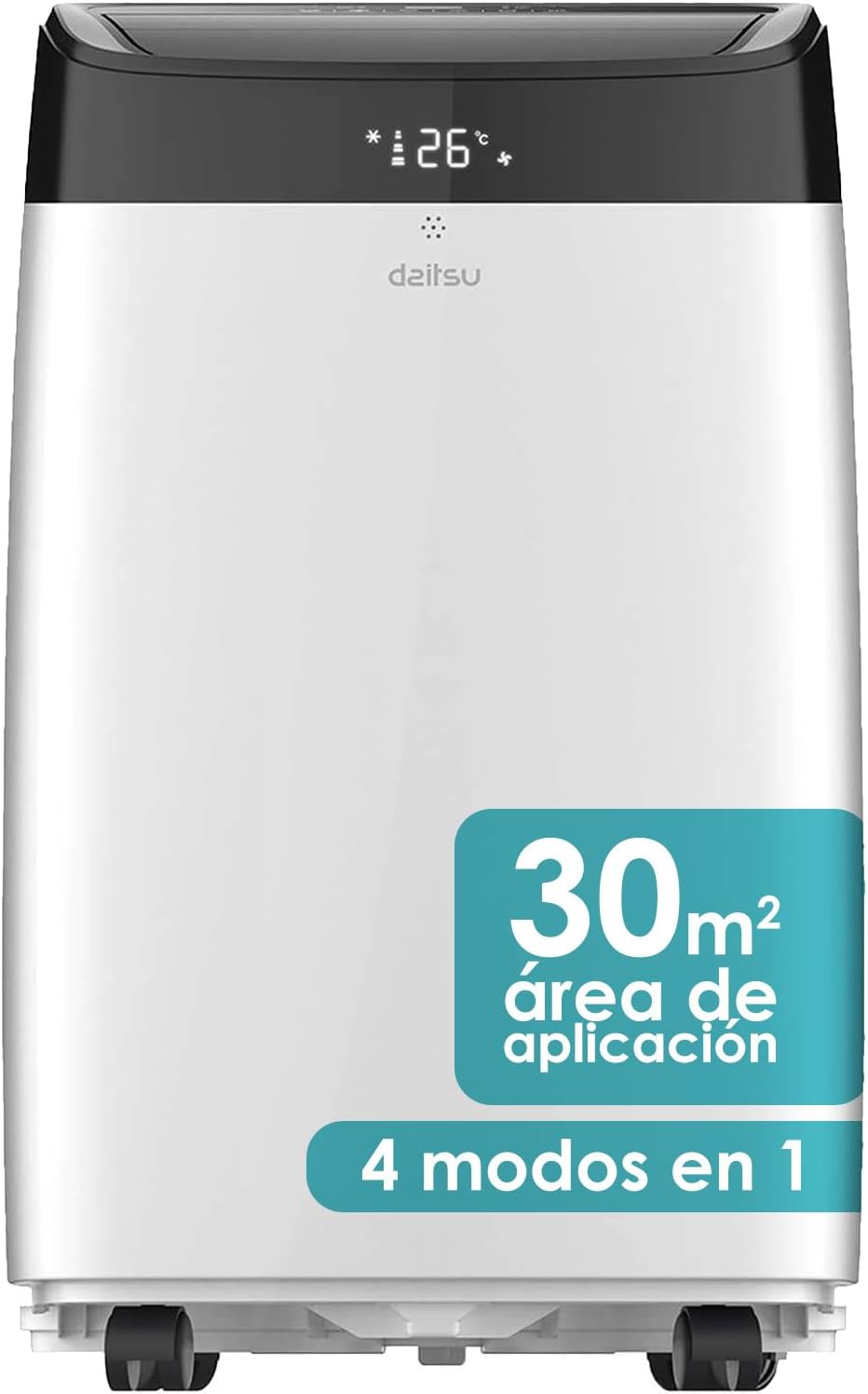 Daitsu - Aire Acondicionado Portátil Frío,Calor, Deshumidificador y Ventilador | 4 en 1 | Alisios Premium APD12FCX | Compacto y Silencioso | Mando a Distancia | Para Hogar u Oficina hasta 30 m²