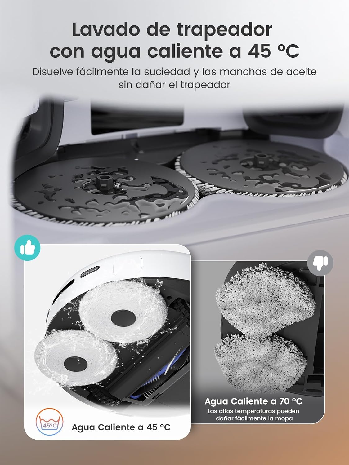 Lefant M3 Robot Aspirador y Fregasuelos, 12000Pa, 220min, Auto-Lavado/Secado, Vaciado Automático 3,2L, Fregona Dual Giratoria, Navegación dToF, para Mascotas, Cepillo Anti-Enredos, WiFi/App/Alexa