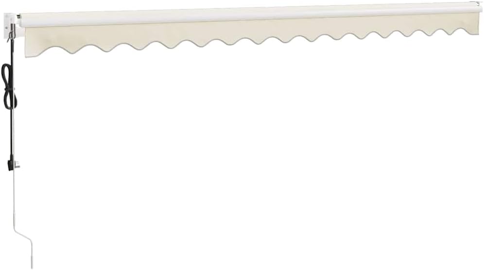 Brokky Toldo Motorizado 4X 3 m Toldo Articulado Eléctrico con Mando a Distancia para Terraza, Jardín-Crema-4 x 3 m-Marco Blanca