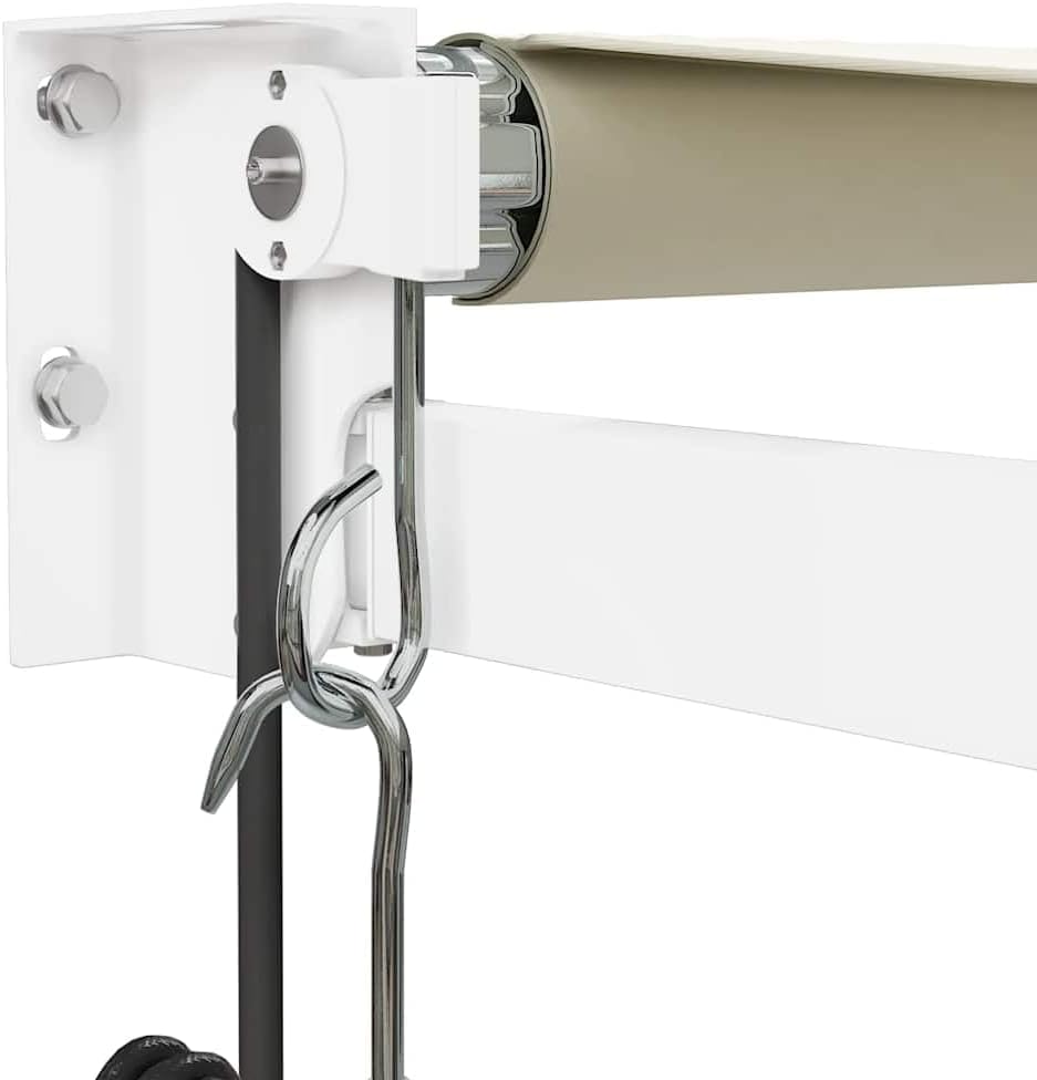 Brokky Toldo Motorizado 4X 3 m Toldo Articulado Eléctrico con Mando a Distancia para Terraza, Jardín-Crema-4 x 3 m-Marco Blanca