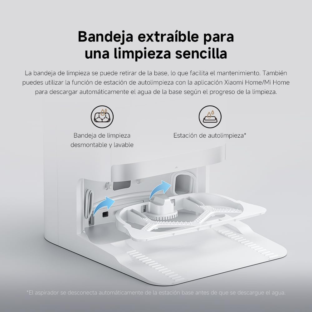 XIAOMI Robot Vacuum X20+, estación Todo-en-uno con Recogida de Polvo, Lavado y Secado automático, succión 6000Pa, evitación S-Cross™, navegación LDS y Control por App