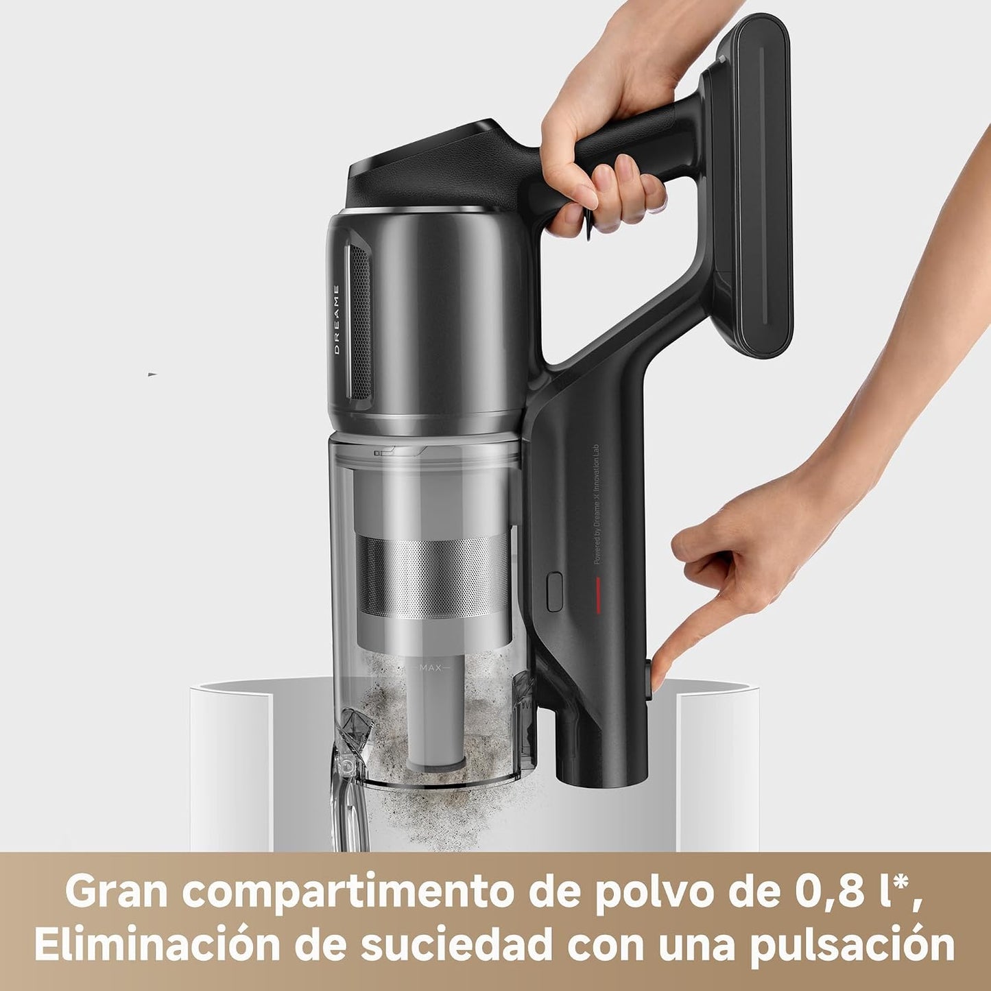 DREAME Z10 Aspirador Sin Cable, 24000 PA/Succión de 210 AW, Tiempo de Limpieza MAX 90 min, 99,99% de Eficiencia de Filtrado, Filtro HEPA H14, Aspirado Antienredos en Varias Superficies