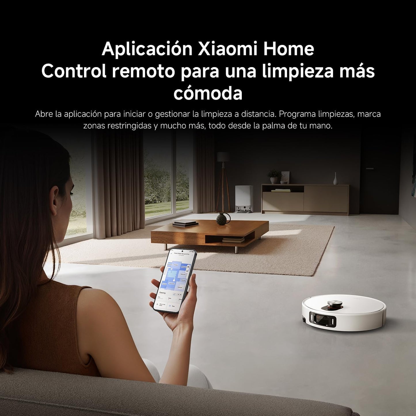 XIAOMI Robot Vacuum 5 Pro - Succión de 20.000 Pa, IA para Evitar obstáculos, Detección automática de Suciedad, Láser dToF, Brazos robóticos duales, Autolimpieza a 80 °C para Mejor Rendimiento