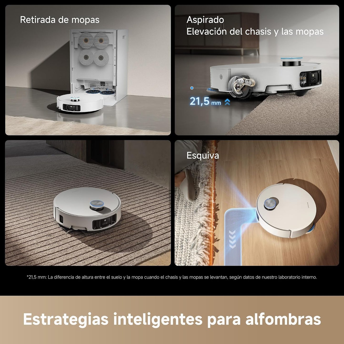 DREAME Matrix10 Ultra Robot Aspirador Friegasuelos, Cambio de Mopas, Supera Obstáculos de 8 cm, 30.000 Pa de Succión, Vaciado y Llenado Automático, Autolimpieza de Mopas, Control por Voz