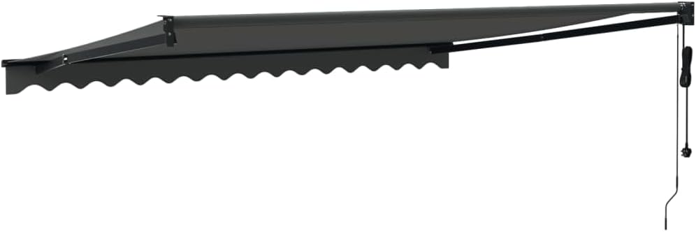 IKAYAA - Toldo eléctrico retráctil motorizado con brazo extensible para terraza, jardín, gris antracita (estructura gris), 4 x 3 m