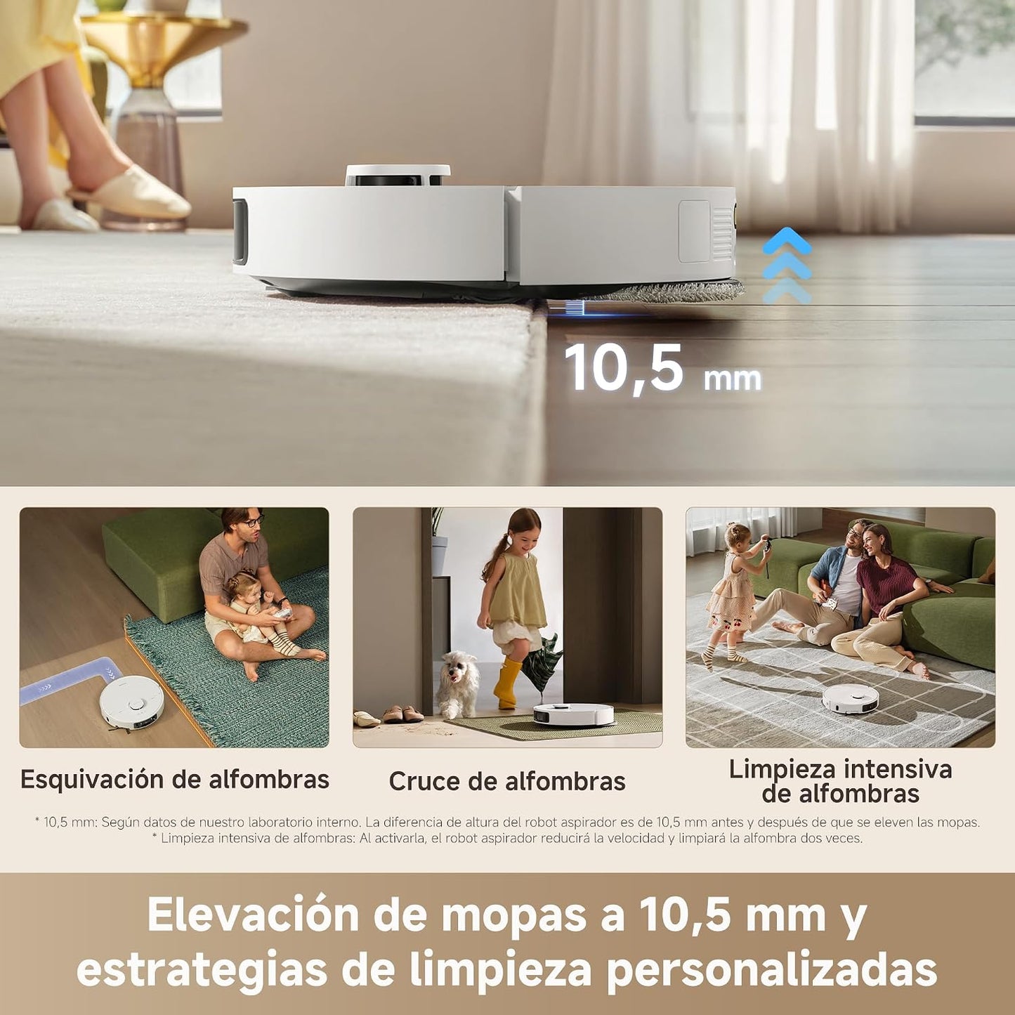 DREAME L10s Ultra Gen 3 Kit Robot Aspirador y Friegasuelos, Succión de 25.000Pa, Cepillo Lateral y Mopa Extensible, AceClean DryBoard y Autolimpieza Automática de Mopa, Secado con Aire Caliente