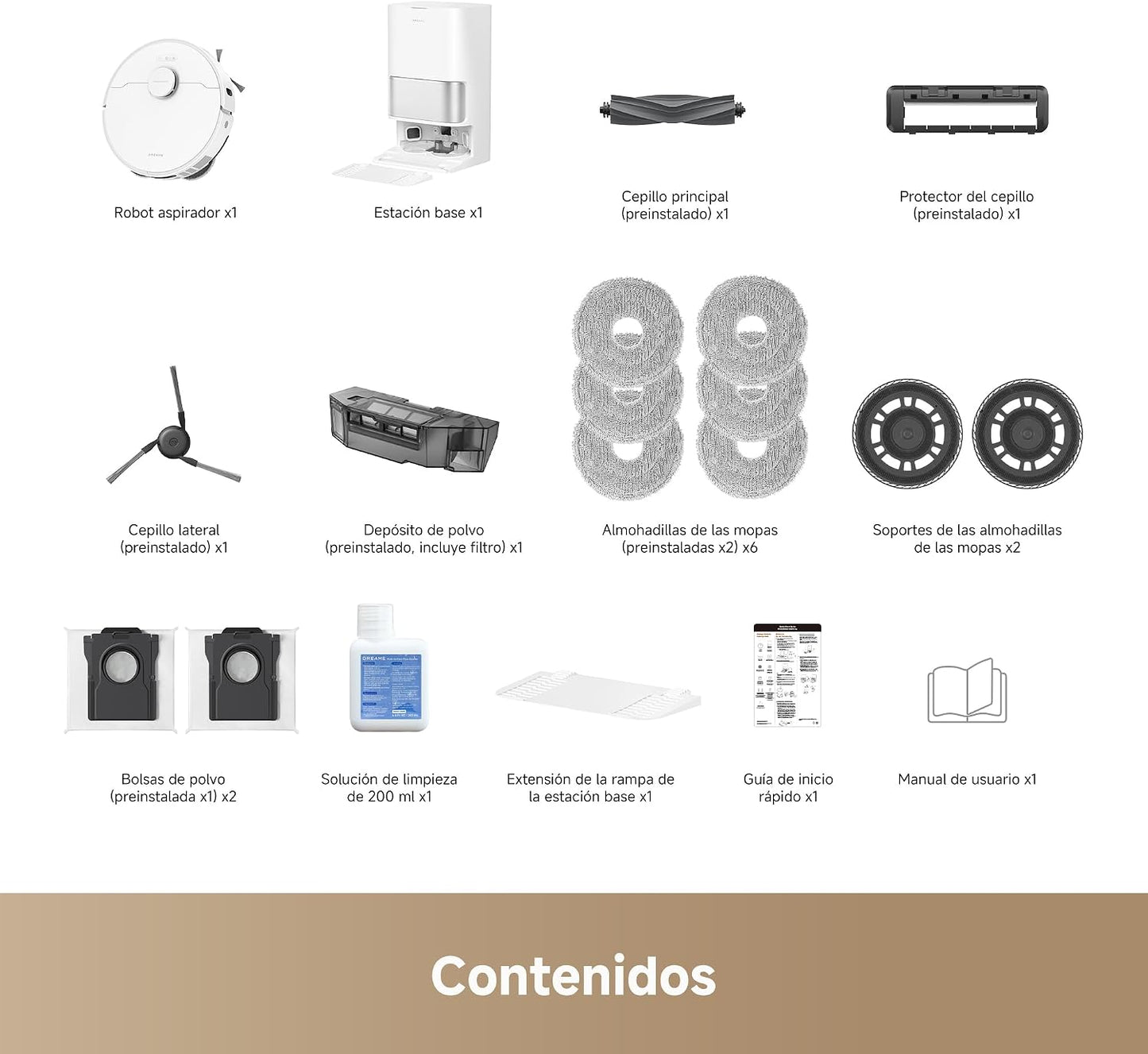 DREAME L10s Ultra Gen 3 Kit Robot Aspirador y Friegasuelos, Succión de 25.000Pa, Cepillo Lateral y Mopa Extensible, AceClean DryBoard y Autolimpieza Automática de Mopa, Secado con Aire Caliente