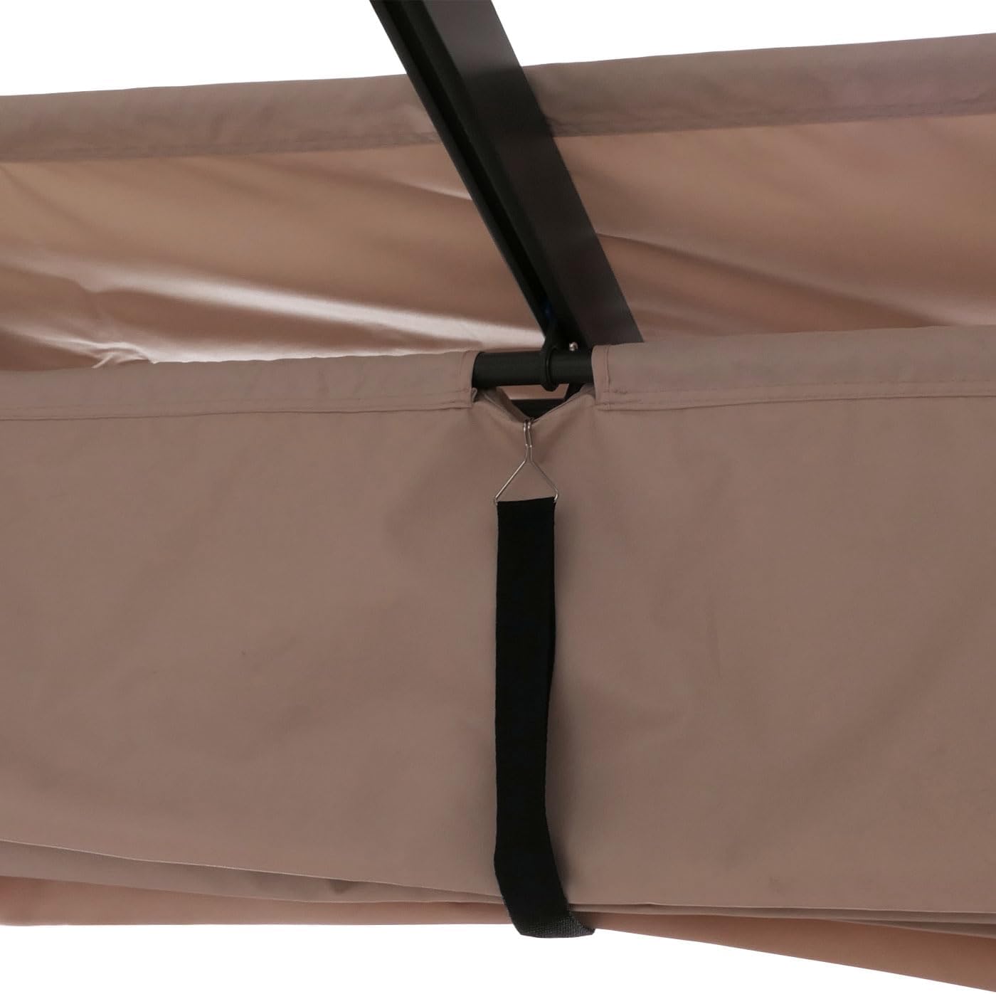 Pérgola de aluminio HWC-N93, cenador para jardín, estable estructura de 8 cm, techo solar UV50+ 3 x 4 m, color topo