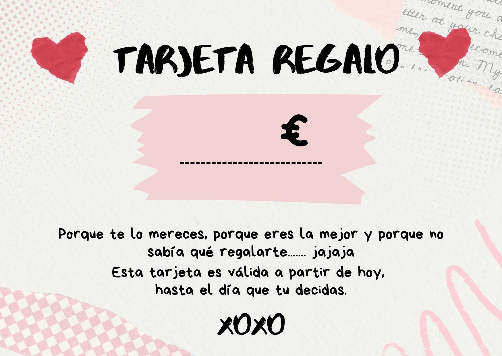 TARJETA REGALO SAN VALENTÍN