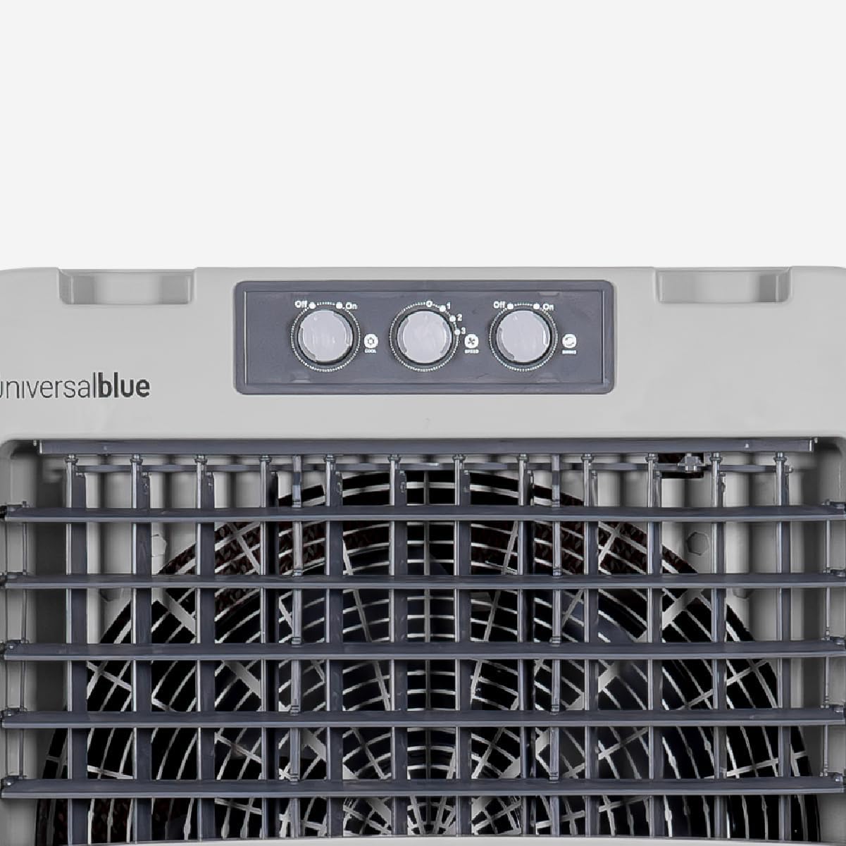 UNIVERSALBLUE Climatizador Modo Evaporativo y Frío Portatil | Aire Acondicionado Natural | x3 Packs de hielo | Capacidad 120L | 3 Velocidades | Silencioso | 10.000 m³/h | Superficies de 80 m²