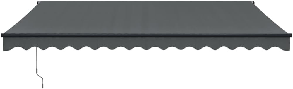 IKAYAA - Toldo eléctrico retráctil motorizado con brazo extensible para terraza, jardín, gris antracita (estructura gris), 4 x 3 m