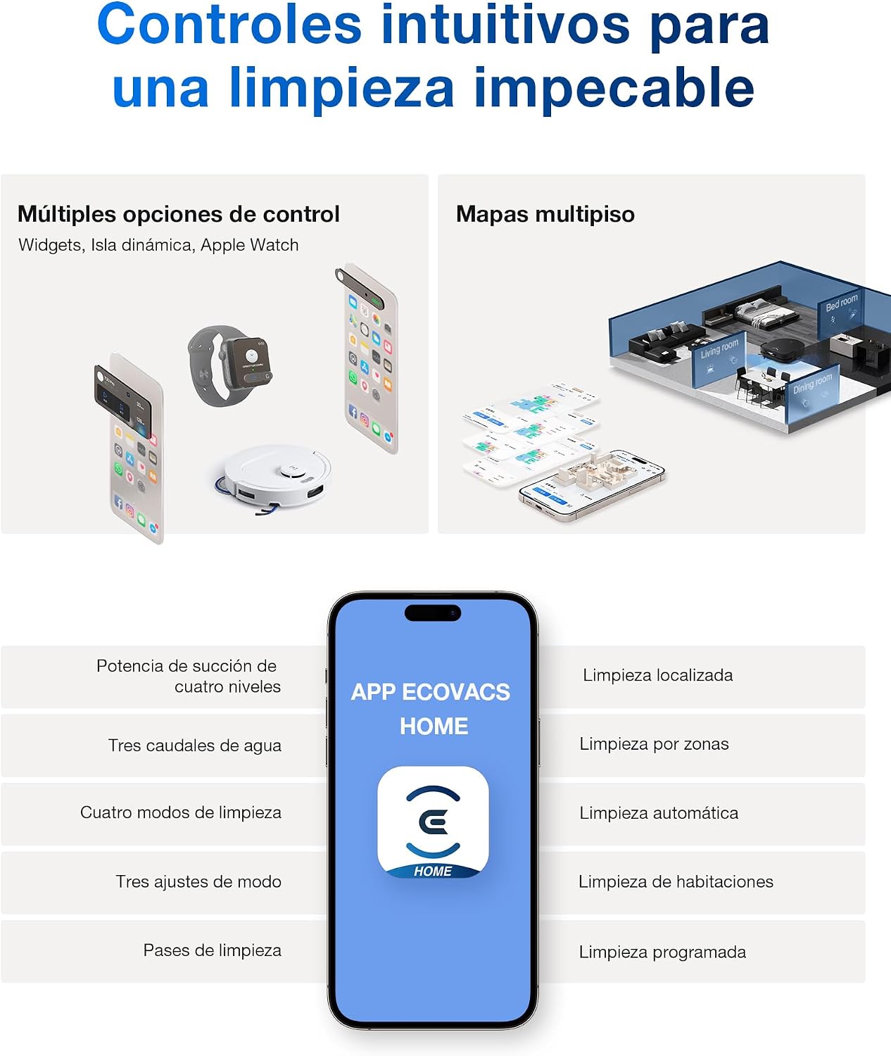 ECOVACS DEEBOT T30C Omni GEN2 Robot Aspirador con estación, 25000Pa, Lavado a Agua Caliente 75℃, mopa OZMO Turbo 2.0, Cepillo ZeroTangle 3.0, Limpieza húmeda adaptativa, Blanco