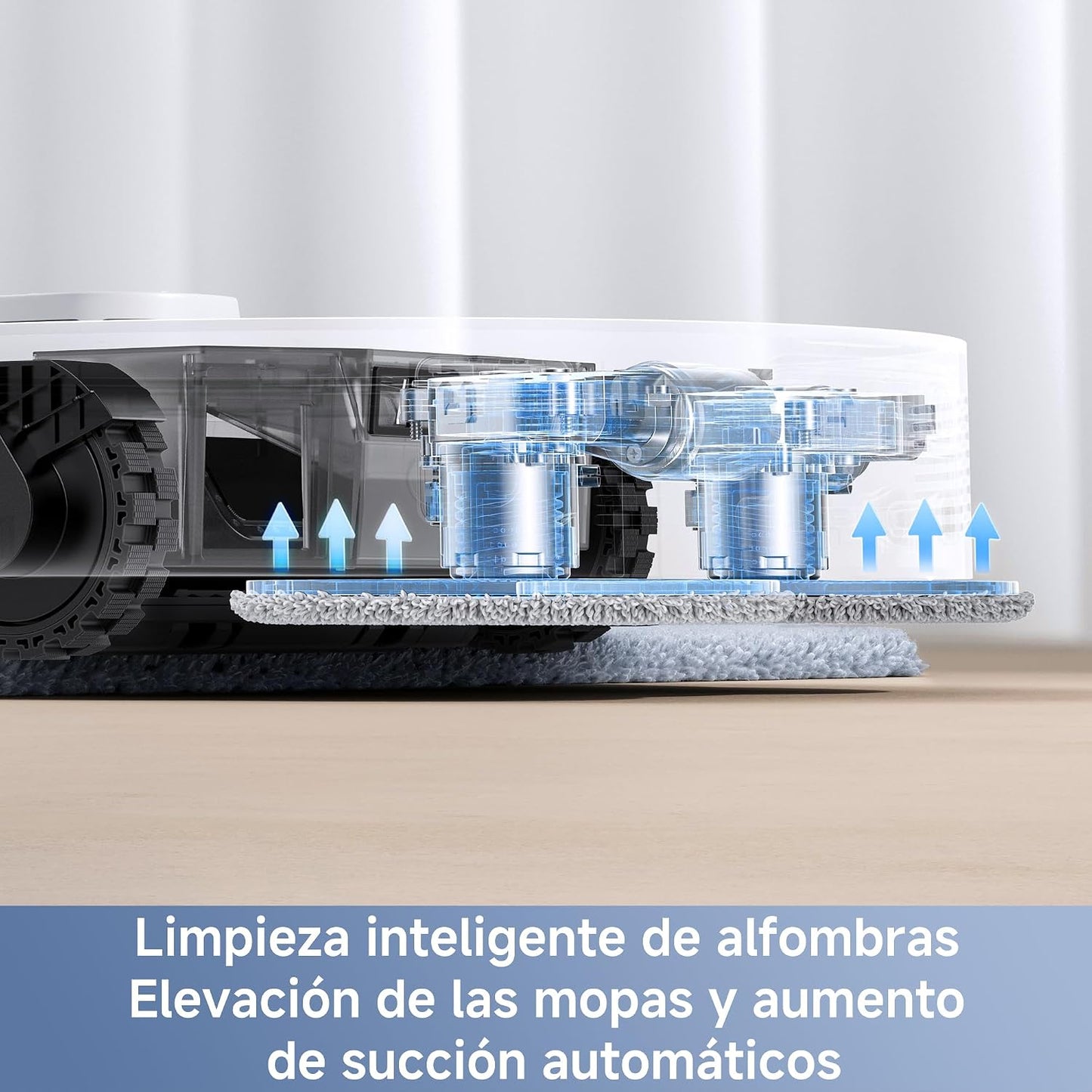 Mova E40 Ultra Robot Aspirador y Fregasuelos 19.000 Pa Tecnología de Fregado MaxiReach, Cepillo Lateral Antienredos, hasta 75 Días de Limpieza sin Intervenir Modo para Mascotas Estación Todo en Uno