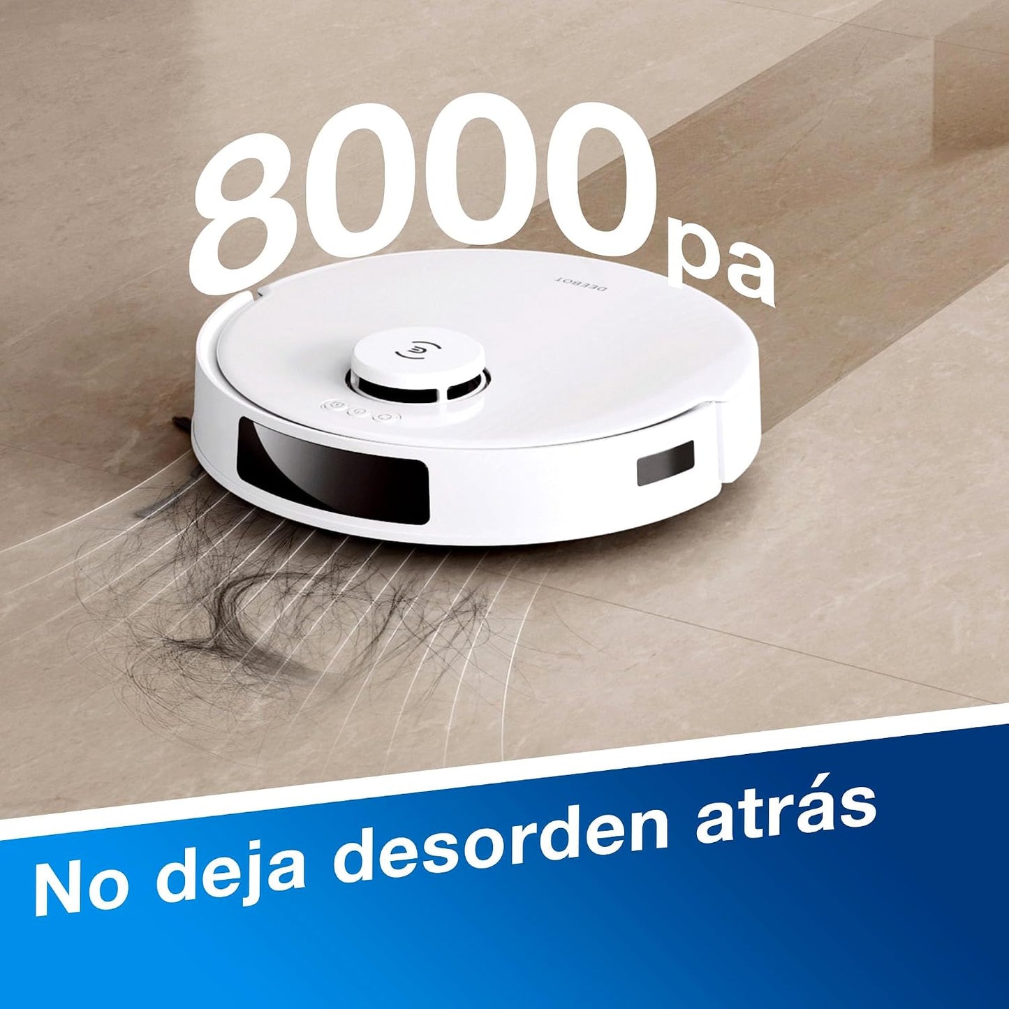 ECOVACS DEEBOT N20 Plus Robot Aspirador y fregasuelos, Potencia de succión de 8000 Pa, estación Dustbagless PureCyclone, Anti-enredos de Pelo, Tiempo de Funcionamiento de hasta 300 Minutos