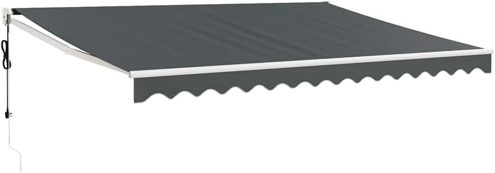 Brokky Toldo Motorizado 4X 3 m Toldo Articulado Eléctrico con Mando a Distancia para Terraza, Jardín-Antracita-4 x 3 m-Marco Blanca