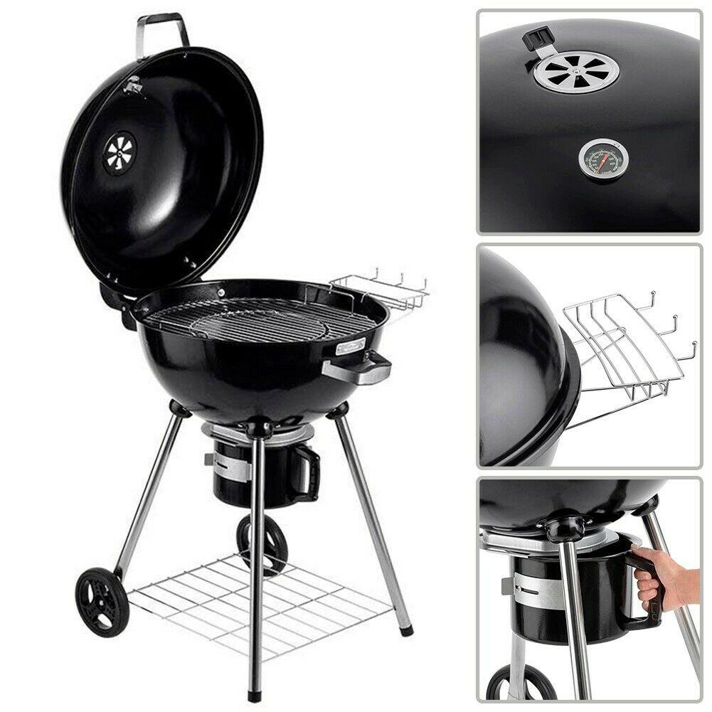 2026 Parrilla de Carbón Tipo Kettle Portátil de 22” para Barbacoa, Camping, Jardín y Cocina al Aire Libre